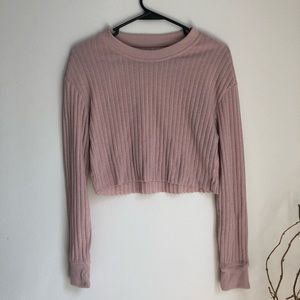 Pacsun cropped ribbed long sleeve